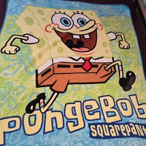 SpongeBob SquarePants Blue and Yellow Blanket